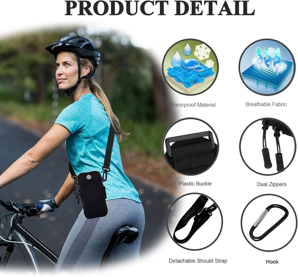 Phone Holder for Running Armband,Cell Phone Purse Small Crossbody Bags for Women Men Kids,iPhone 16 16e 15 14 13 12 11 Pro Max Xs Xr X Plus Mini Galaxy Ultra Plus S25 S24 Note Pouch Arm Bands