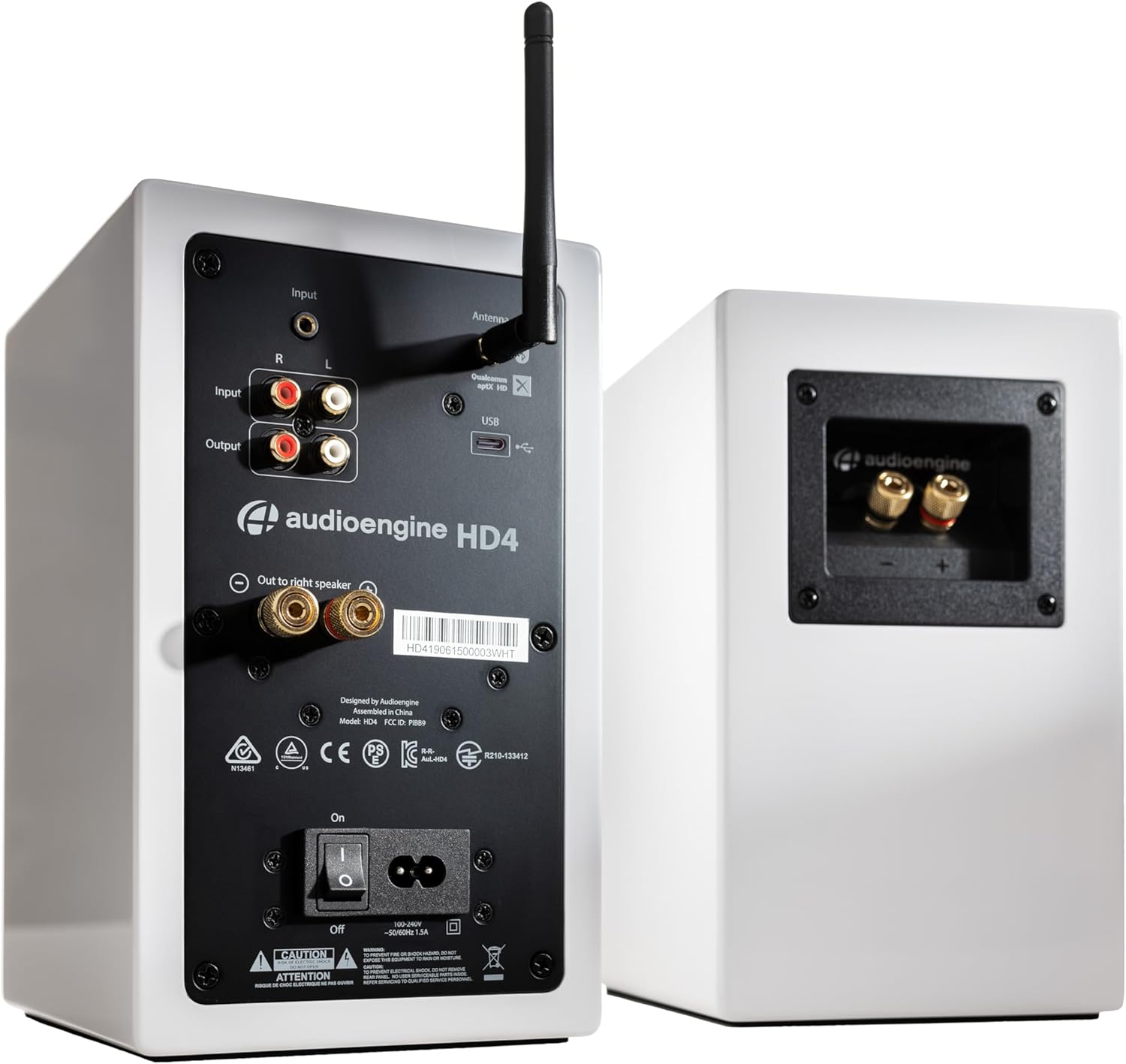 Audioengine HD4 Wireless Bluetooth Bookshelf Speakers - Home Theater, Desktop, Surround Sound, Music, Movies and Gaming - Bluetooth Adaptive aptX 5.3