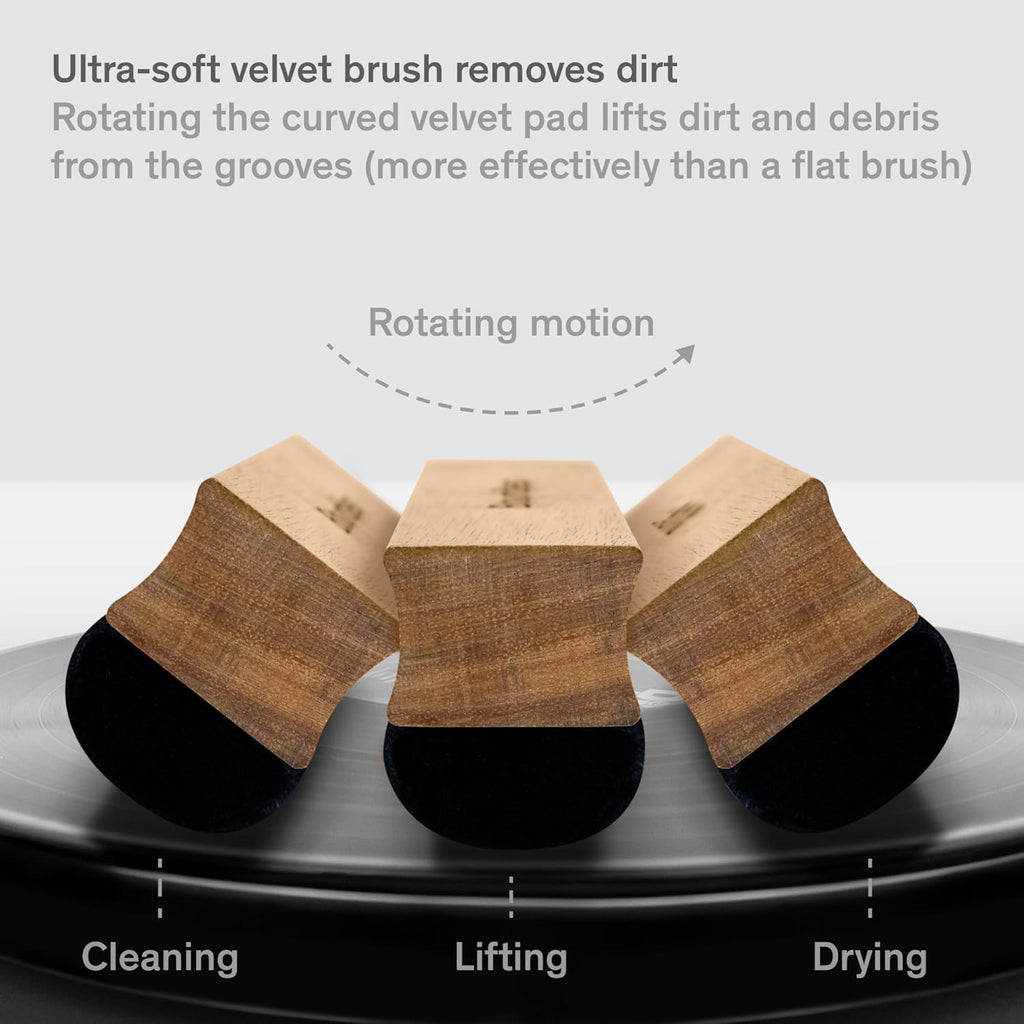 Boundless Audio Vinyl Record Cleaning Kit - 5-in-1 Vinyl Cleaning Kit Includes Velvet Record Brush, Stylus Cleaner, Cleaner Solution, Nylon Brush & Storage Bag