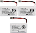 New! Genuine Uniden BBTY0651101 BT-1007 NiMH 600mAh DC 2.4V Rechargeable Cordless Telephone Battery (3-Pack)