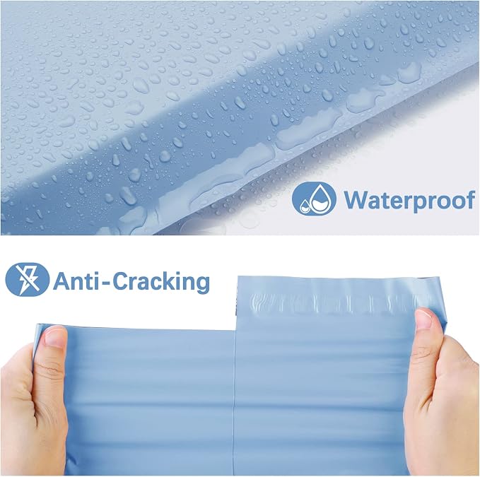 Metronic Large Poly Mailers 19x24 50PC Thick Shipping Bags, Light Blue | - Image 4