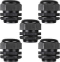 PENGLIN Cable Glands 1-1/4" NPT Nylon Cable Connector, Strain Relief Cord Connector, IP68 Waterproof Adjustable Locknut (1-1/4 Inch (5-Pack))