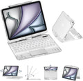 GUSGU for iPad Air 11 Inch (M3/M2,2025/2024) Transperant Case with Wireless Keyboard, 7 Color Backlight, Trackpad, 360°Rotating Stand for 10.9" iPad Air 5th/4th, 11" iPad Pro 4/3/2/1 Case, Cyberpunk