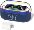 COLSUR 6-in-1 Bluetooth Speaker Alarm Clock with 15W Wireless Charger, FM Radio, Adjustable LED Night Light, 2500mAh Battery, Snooze Function – for Bedroom, Home, Office