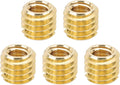 PATIKIL 1/4" Female to 3/8" Male Convert Screws Adapter, 5 Pcs Tripod Thread Adapter Mount for Camera Monopod Video DSLR SLR Mic Stand, Gold