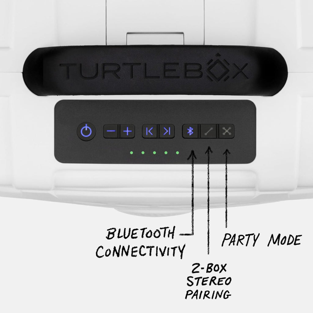 Turtlebox Original Gen 3: Portable Outdoor Bluetooth Speaker – Ultra-Loud (120dB), Waterproof (IP67), Rugged, Impact-Resistant, 3-Day Battery | Party Mode: Unlimited Pairing Stereo, White/Royal Blue