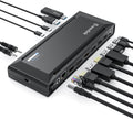 WAVLINK DisplayLink Laptop Docking Station Dual 4K@60Hz(2 HDMI+2DP), 100W PD Charging Compatible with Thunderbolt 4/3, USB-C/A - M1 M2 M3 M4 Mac, Windows, Chrome, 6 USB Ports, LAN - Driver Required