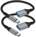 USB C to USB Adapter - 5Gbps [2 Pack] USC 3.0 OTG Adapter for Android - USBC Male to USB Female Adapter, Type C OTG Cable Converter Support Camera, Card Reader, USB Flash Drive, External/MIDI Keyboard
