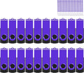 EASTBULL Flash Drive Bulk 2GB USB 20 Pack with Lanyards USB 2.0 Thumb Drive Bulk Memory Stick Swivel Pen Drive for Storage and Backup 2 GB 20 Pack, Purple