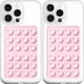 Anteel MAX Silicone Suction Phone Case Adhesive Mount, Upgraded Super Strong Grip, Durable, Easy to Use, Hands-Free Sticky Phone Holder for Selfies, Tiktok Videos, 2.56"x3.94" (LPK&LPK)