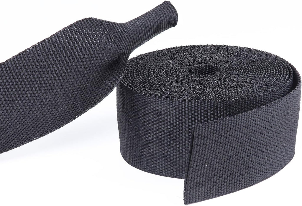 Heat Shrinkable Braided Sleeving 2:1 Ratio- Abrasion Protection Flexibility Wiring Harness Cable Sheath (3/4" ID, 16ft)