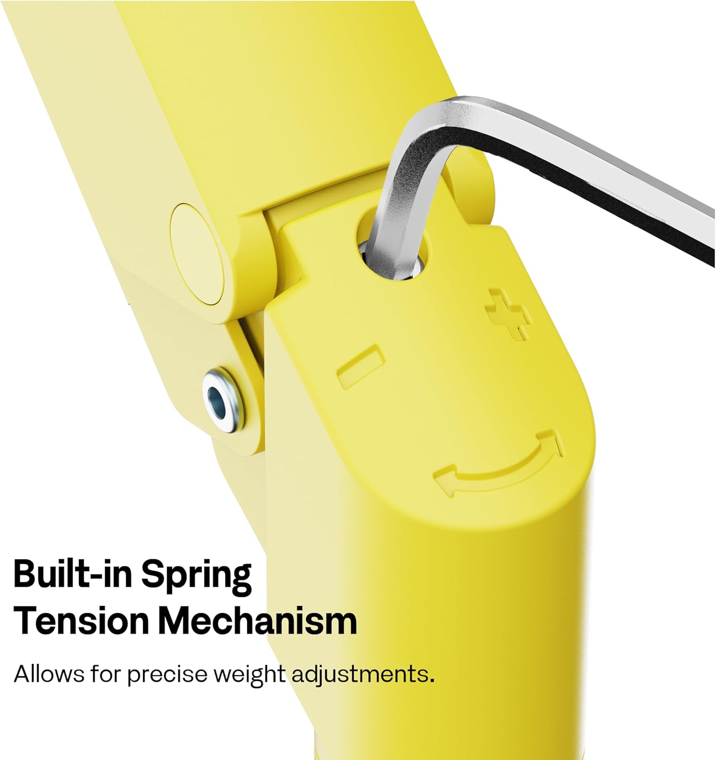 Pixio PS1S Wave Yellow Single Monitor Arm Stand Desk Mount - Fits up to 32 inches Monitors and up to 19.8lbs. VESA Compatibility and Integrated Cable Management