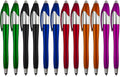 Stylus Pen, 3-1 Multi-Function, Ball Point Black Ink Pen, Capacitive Stylus for Touchscreen Devices, LED Flashlight, Medical Pen Light,for Home,Work,Doctors, and Nurses (12 Pack, Multi-Color)