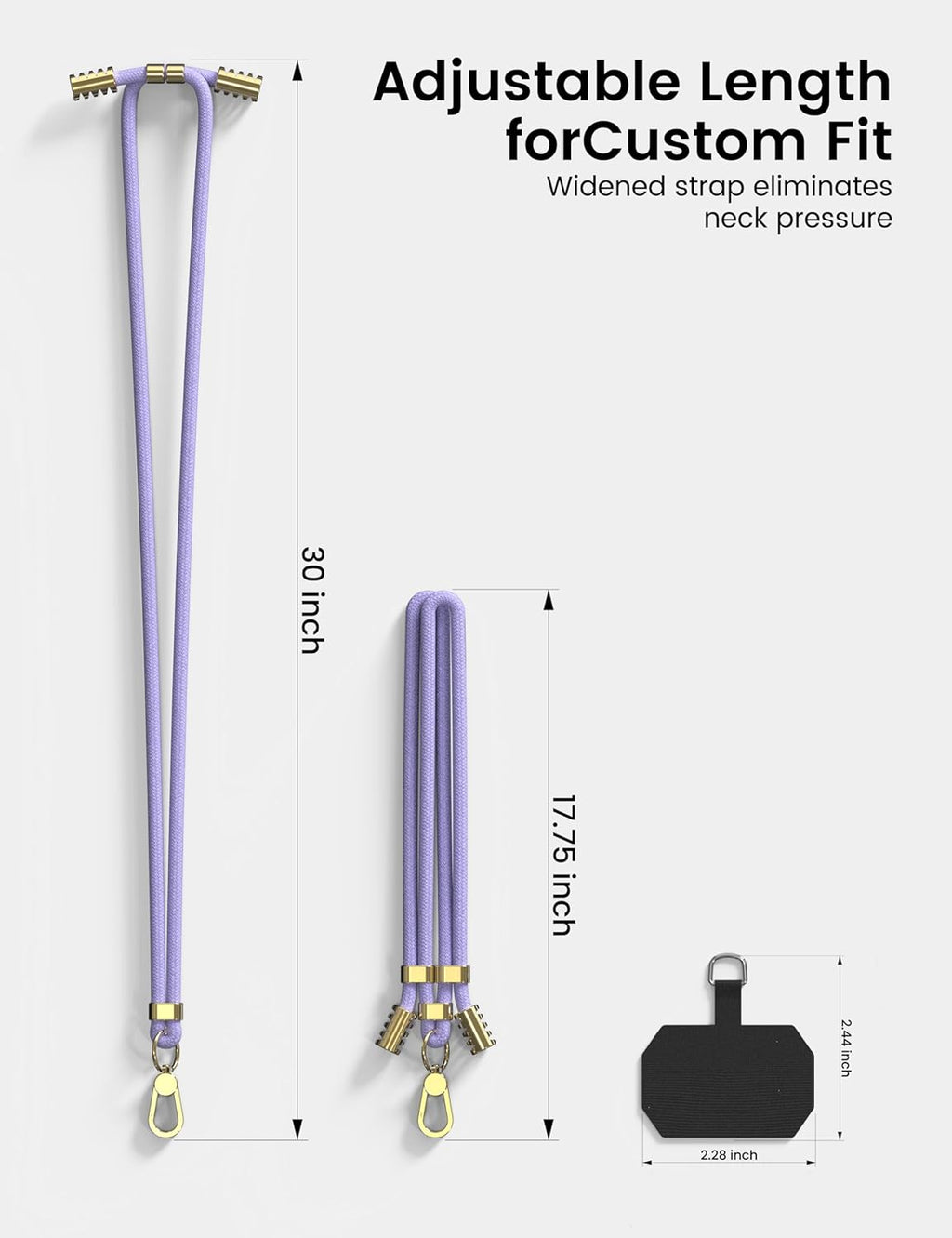 Cell Phone Lanyard, Adjustable Crossbody Cell Phone Lanyard, Adjustable Anti Theft Phone Strap