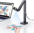 CZUR Fancy S Pro USB Document Camera for Teacher, 12MP 4K Webcam with Microphone and LED Light, Up to 60fps, Auto Focus, for Remote Teaching, Web Conference, for Mac and Windows, Black