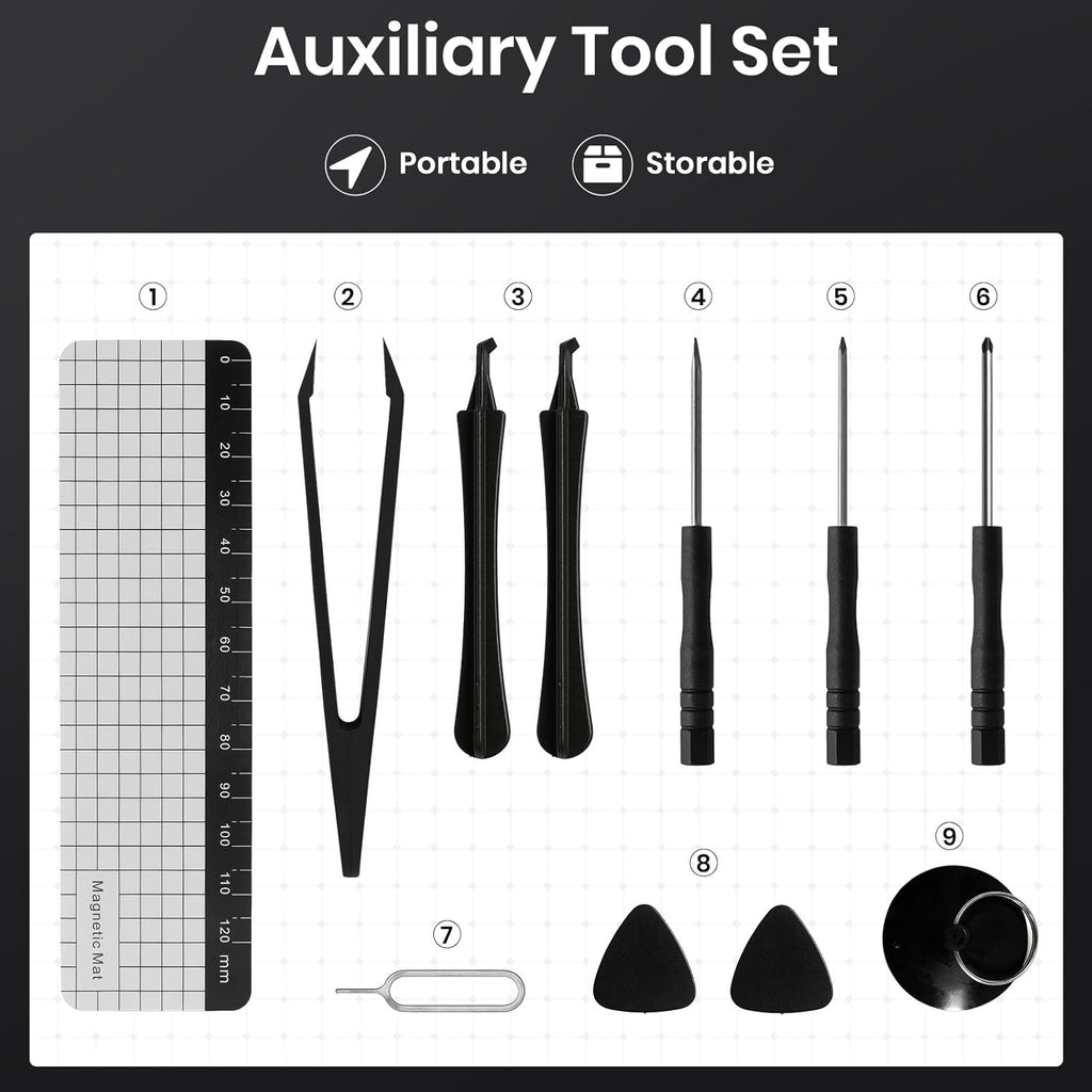 38-in-1 Precision Screwdriver Set,Mini Professional Magnetic Pads Tiny Repair Tool Kit for Macbook,Computer,Laptop,iPhone, PS4,PS5,Xbox, Switch,Eyeglasses,Watch,Ring Doorbell,Electronic,Gifts for Men
