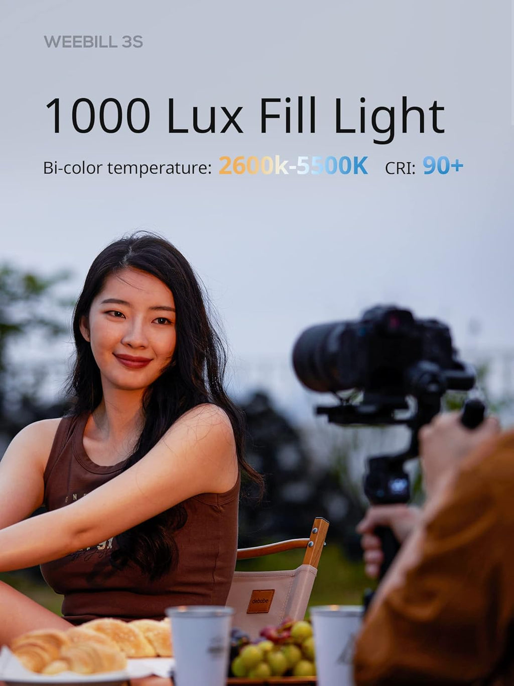 ZHIYUN Weebill 3S [Official] Gimbal Stabilizer for DSLR and Mirrorless Camera Canon/Nikon/Sony/Panasonic/Fujifilm,Fill Light,Native Vertical Shooting