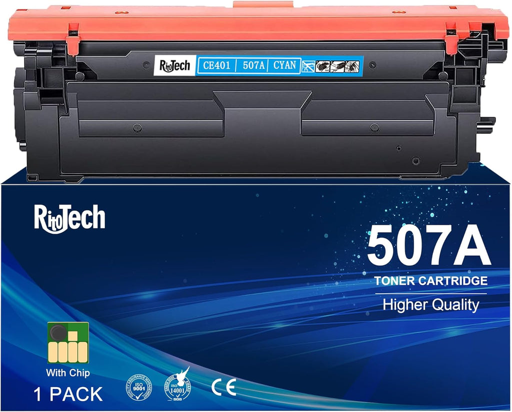 507A Cyan CE401A Toner Cartridge,Replacement Compatible for HP 507 507 A 507X CE401X for for Laserjet 500 Color m551 m551dn m551n m551xh m570dn m570dw m575c m575dn m575f (1-Pack)