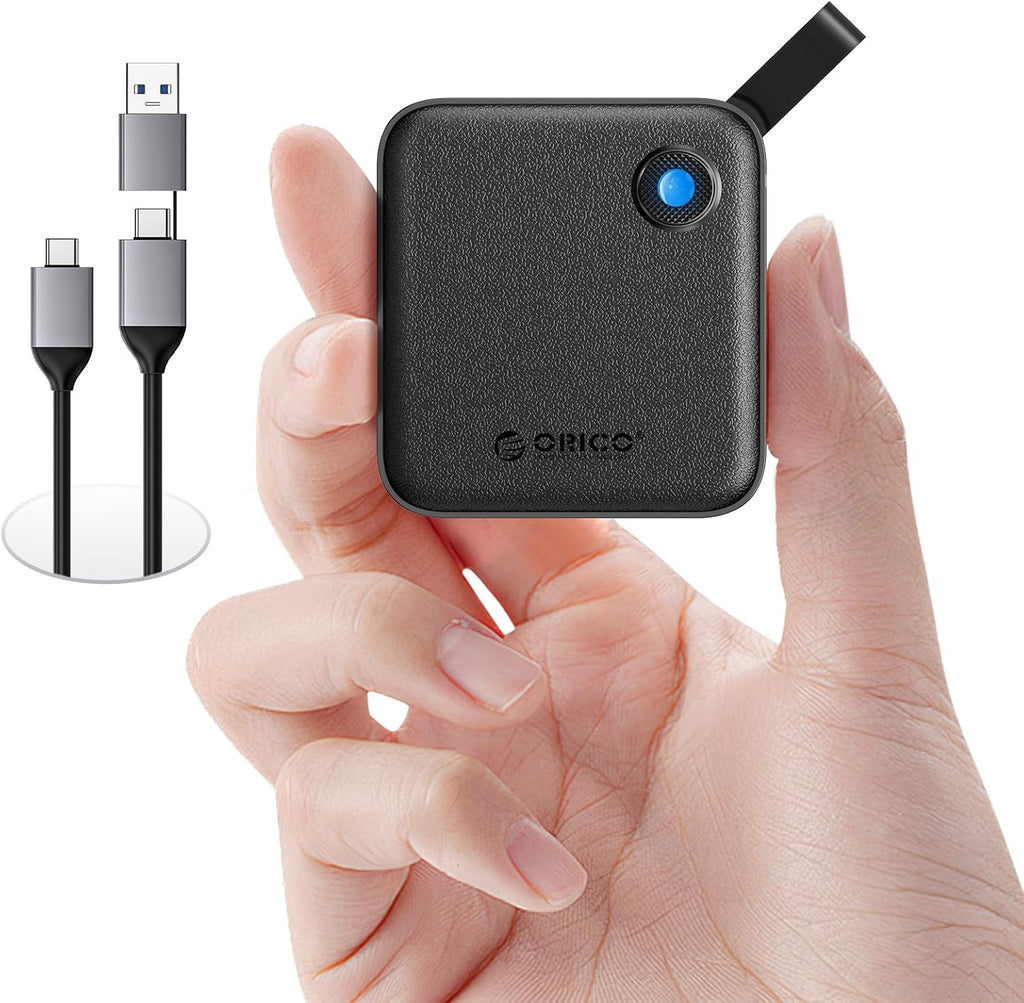 ORICO Portable SSD 512 GB with 2 in 1 USB C Cable, External Solid State Drives, Up to 460MB/s, Status Indicator, Reliable Storage for USB-C Smartphone, Tablet, PC - B5PLUS