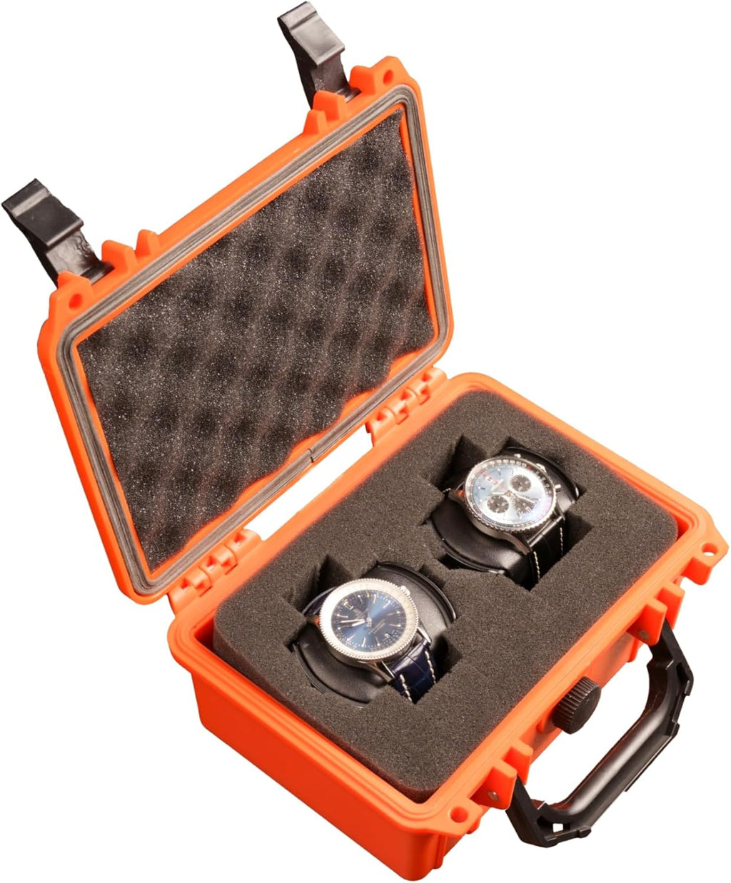 MEIJIA Portable All Weather IP67 Waterproof Protective Case, Hard Case,Camera Case With Customizable Foam,Fit Use of Drones, Cameras,Equipments, 8.12”x6.56”x 3.56” (Orange)