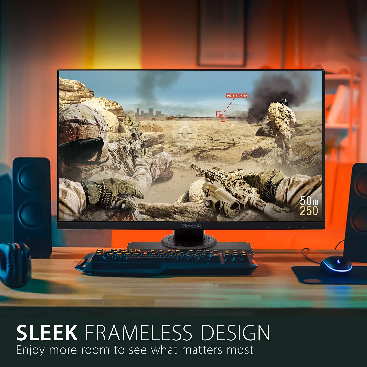 ViewSonic XG2431 24 Inch 1080p Gaming Monitor with 240Hz, 0.5ms, FreeSync Premium, NVIDIA G-Sync Compatible, Advanced Ergonomics, Eye Care, HDR400