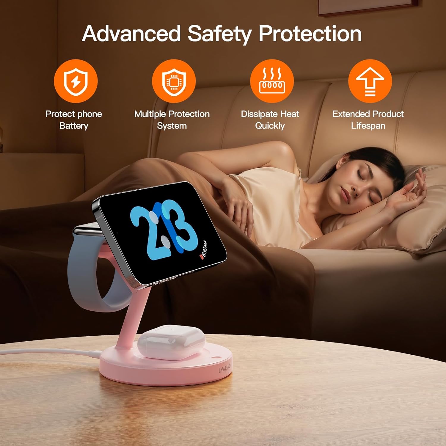 2025 3 in 1 Charging Station for Apple iPhone AirPods Watch with Mag-Safe Charger Wireless Charger Stand for iPhone 16 15 14 13 12 Series AirPods iWatch Series - Gifts for Wife & Husband