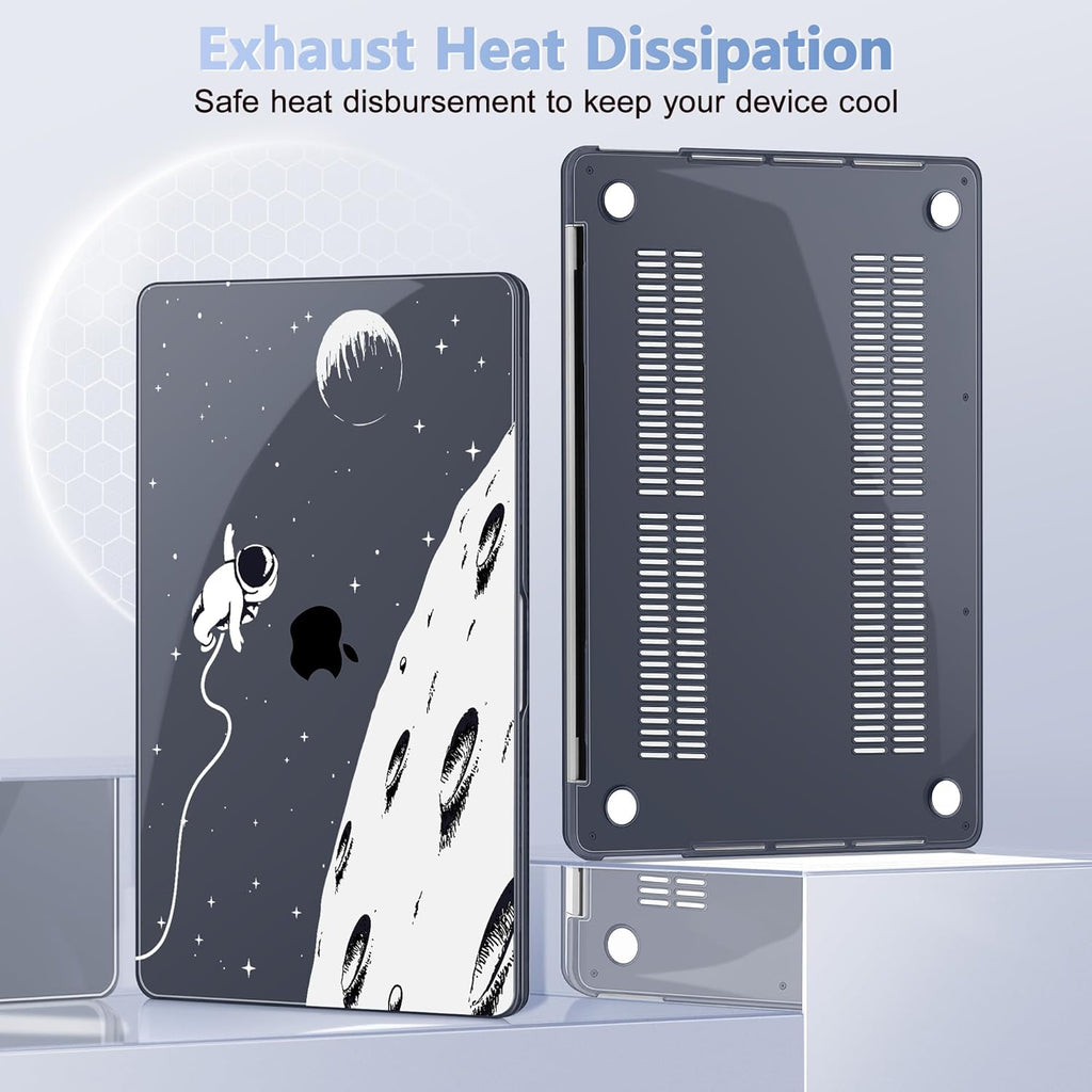 May Chen for MacBook Pro 13 inch Case 2022 2021 2020 Release A2338 M2 M1 A2289 A2251, Plastic Crystal Hard Shell Case Cover for MacBook Pro 13 inch Touch Bar Fits Touch ID, Astronaut Flight
