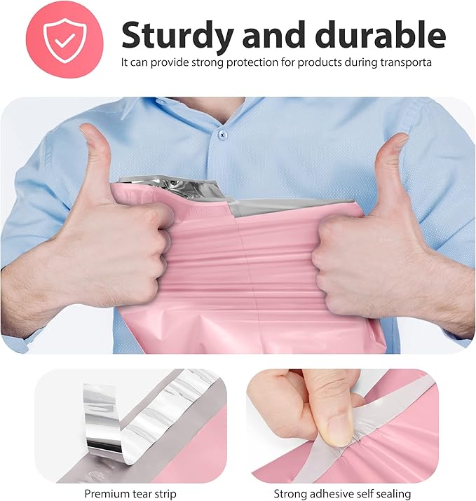 Fuxury 500 Pcs Poly Mailers 14.5x19 Inch, Bulk Shipping Bags - Image 6