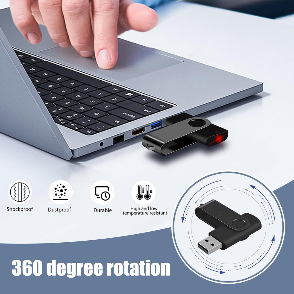 EASTBULL 1GB USB Flash Drive Bulk Thumb Drives 20 Pack with Lanyards USB 2.0 Memory Sticks Zip Drive Pen Drive for Storage and Backup Black 20PCS 1GB