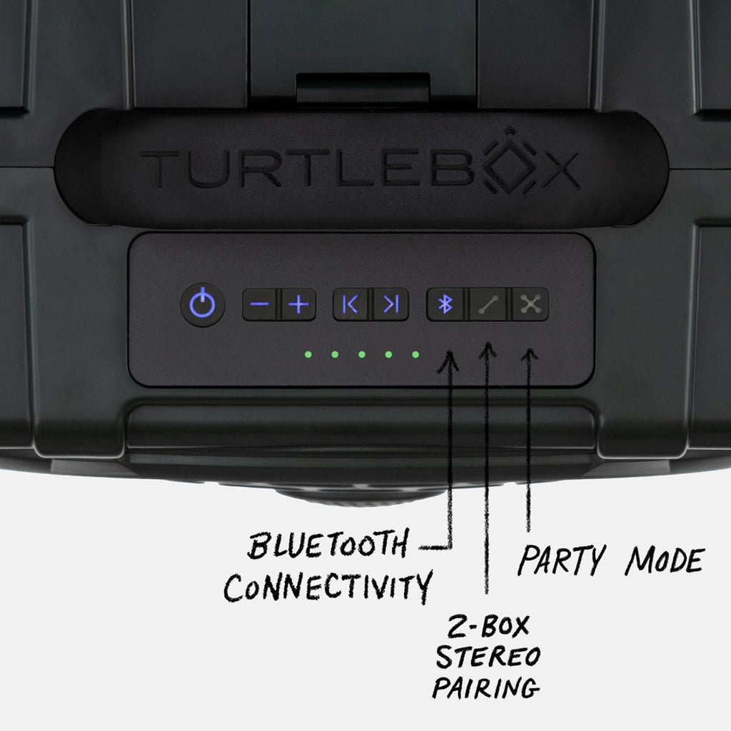 Turtlebox Original Gen 3: Portable Outdoor Bluetooth Speaker – Ultra-Loud (120dB), Waterproof (IP67), Rugged, Impact-Resistant, 3-Day Battery | Party Mode: Unlimited Pairing Stereo, Green/Camo