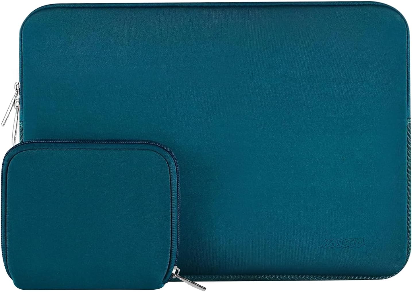 MOSISO Laptop Case 15 inch, 15 inch Laptop Sleeve Bag Compatible with MacBook Air 15 M4 A3241 M3 A3114 M2 A2941 2025 2024 2023, Dell XPS 15, Neoprene Computer Sleeve Bag with Small Case, Deep Teal