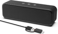 Computer Speakers for Desktop PC Laptop, Wired, USB Plug-in, External Speakers for Monitor, Small Computer Sound bar for PC, Loud Speaker with Deep Bass, Touch Control, Built-in USB-C to USB Adapter