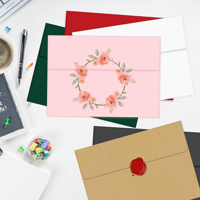 200 Packs White 4x6 Envelopes for Invitation Card, A6 Small Envelopes Self Seal - Image 8