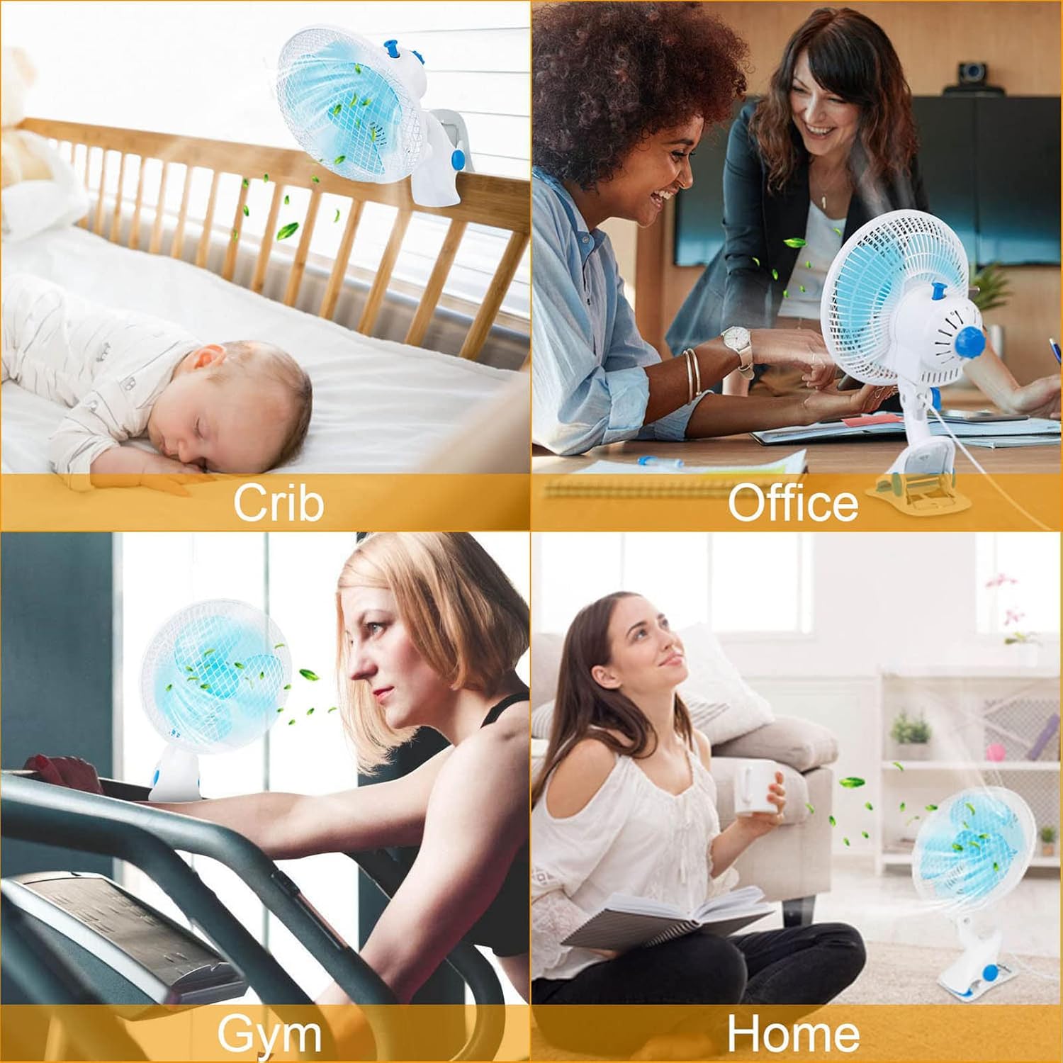 8-Inch Clip on Fan, 2 Speed Convertible Desk Fan with Strong Clamp, Tilting and Shaking with Strong Airflow, Quite, Powerful Clip Fa n on Bed and Desk for Home Office Dorm with 3.94FT Cable Cord