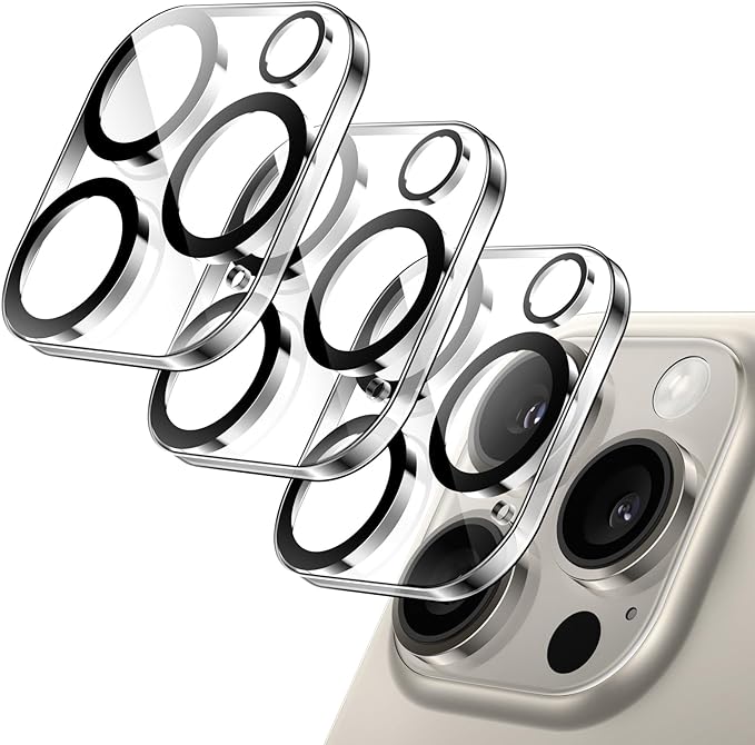 JETech Camera Lens Protector for iPhone 15 Pro 6.1-Inch and iPhone 15 Pro Max by JETech
