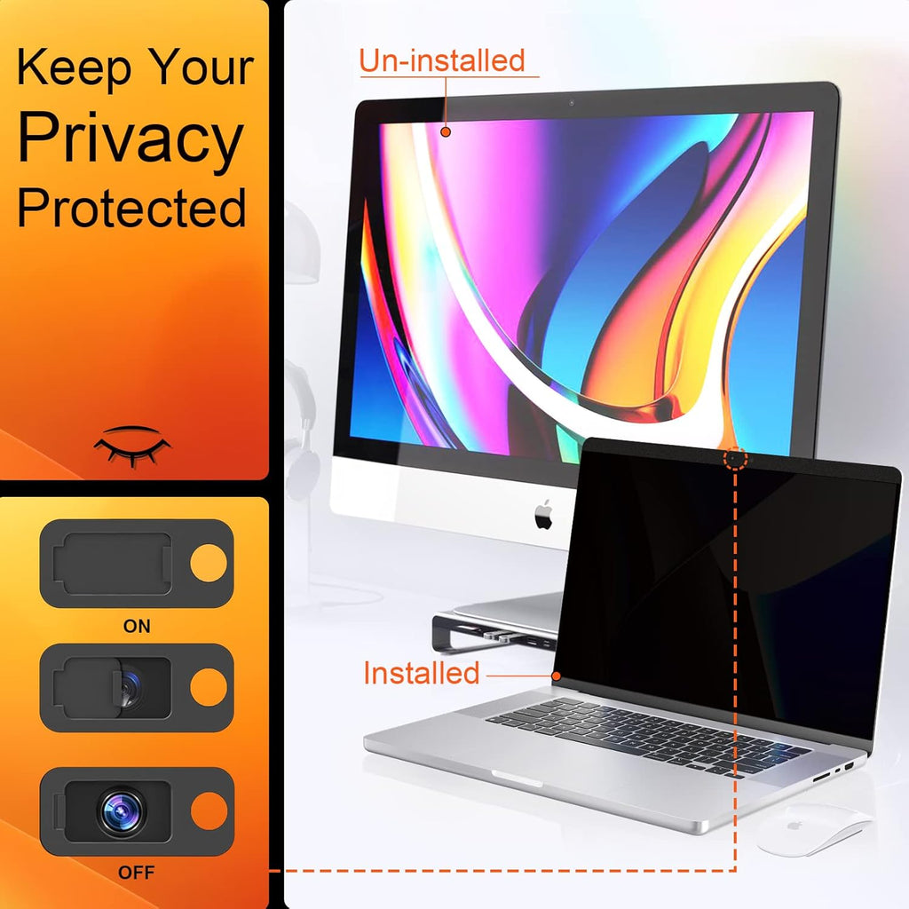 Mamol Privacy Screen MacBook Air 13 Inch (2010-2017), Magnetic Removable Anti Blue Light Glare Filter Anti Spy Screen Protector with Camera Cover for Apple Mac 13'' Laptop (A1369, A1466)