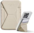 MOFT Magnetic Wallet Stand Compatible with iPhone 16/15/14/13/12 Series, Angle Adjustment & Magsafe Compatible MOVAS Phone Stand, Beach White