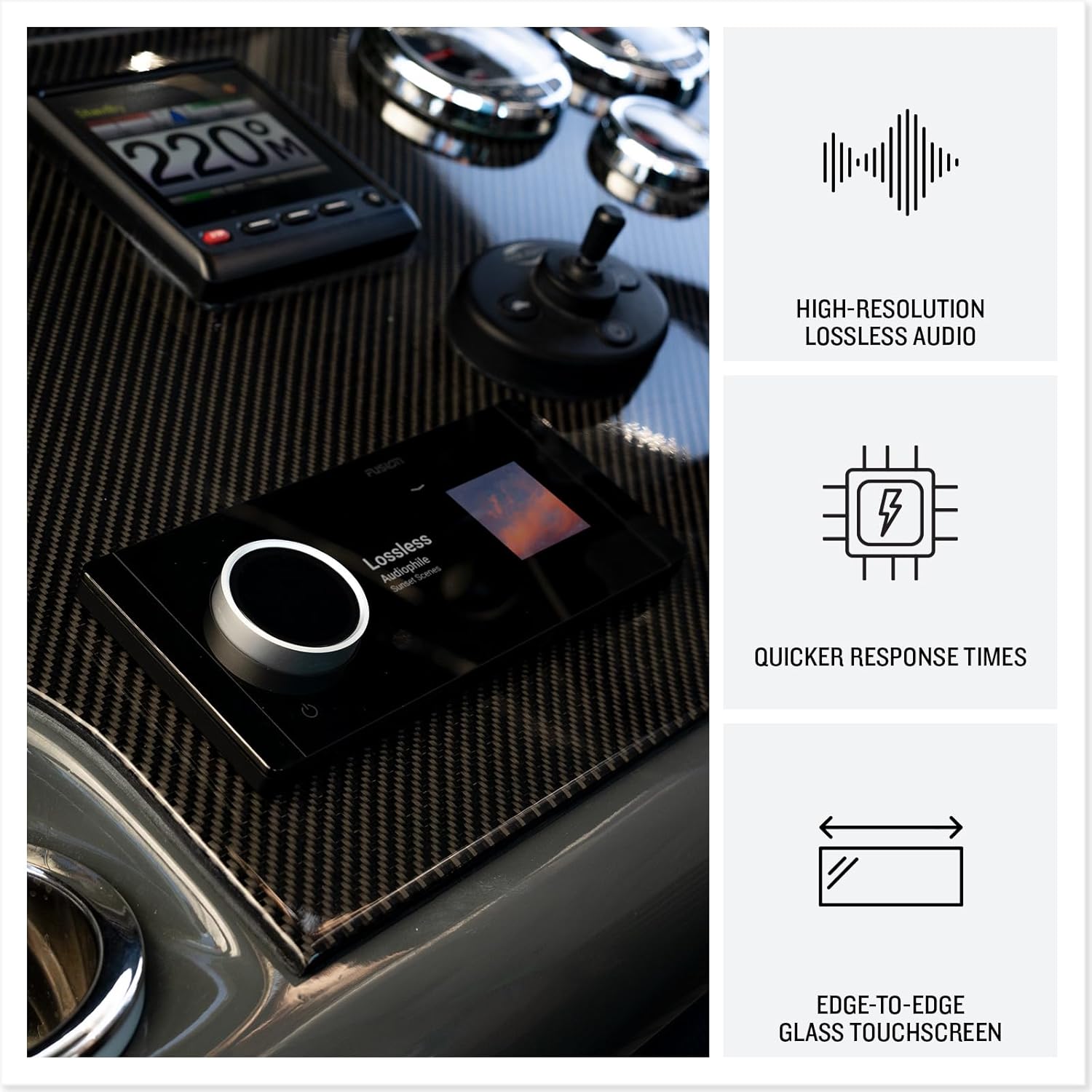 Garmin® Fusion Apollo™ MS-RA800 Marine Stereo, Premium Touchscreen Stereo with Built-in Wi-Fi® Connectivity