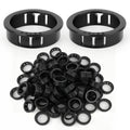 50PCS 1-1/2" Black Cable Snap Bushing Grommet, Snap in Cord Bushing Protect Cables