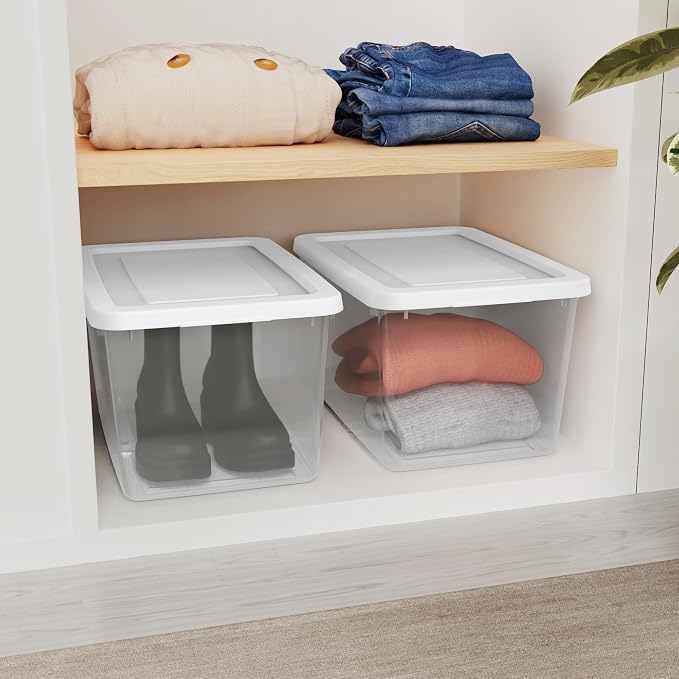 Sterilite 18 Pack Storage Boxes, Lightweight Home Organizers - Image 5
