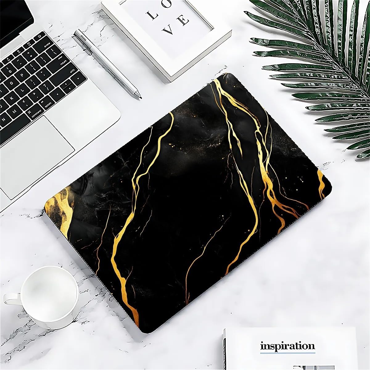 Compatible with MacBook Air 13.3 13.6 Inch Case 2022 2021 2020 2019 Plastic Hard Shell Case Cover,13.3 Air (A1932/A2179/A2337), Black Marble
