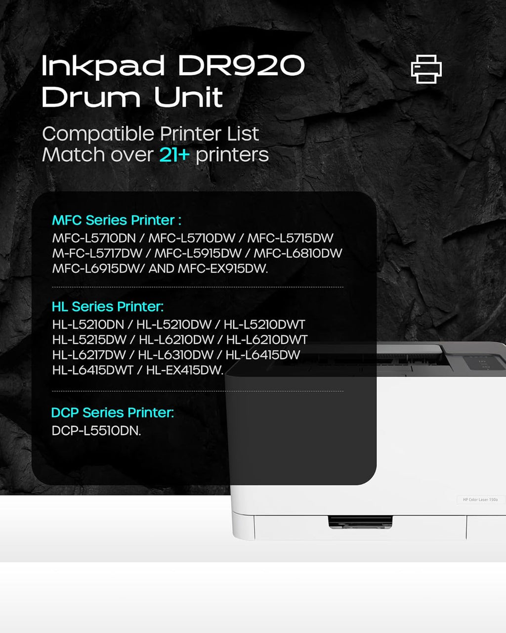 DR920 HL-L6210DW Drum Unit Replacement for Brother DR-920 use with TN920 TN920XL TN920XXL Work for Brother HL-L6210DW MFC-L5915DW HL-L5210DWT HL-L5210DN HL-L5210DW HL-L6310DW Printer