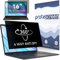 360° Laptop Privacy Screen 16 Inch for 16:10 Computer, 16" Monitor 4 Way Privacy Anti Glare Protector Blue Light Filter Shield Film Compatible with Lenovo/Hp/Dell/Acer/Asus/Thinkpad/Envy/Toshiba