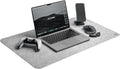 DELTAHUB - Minimalistic Felt Desk Protective Pad, Anti-Fray, Anti-Slip, Easy to Clean, Easy Glide, Long Lasting, Sleek Design, Comfortable, Resistant, Desk Mat, PC, Mac, Laptop - Large (18x32inch)