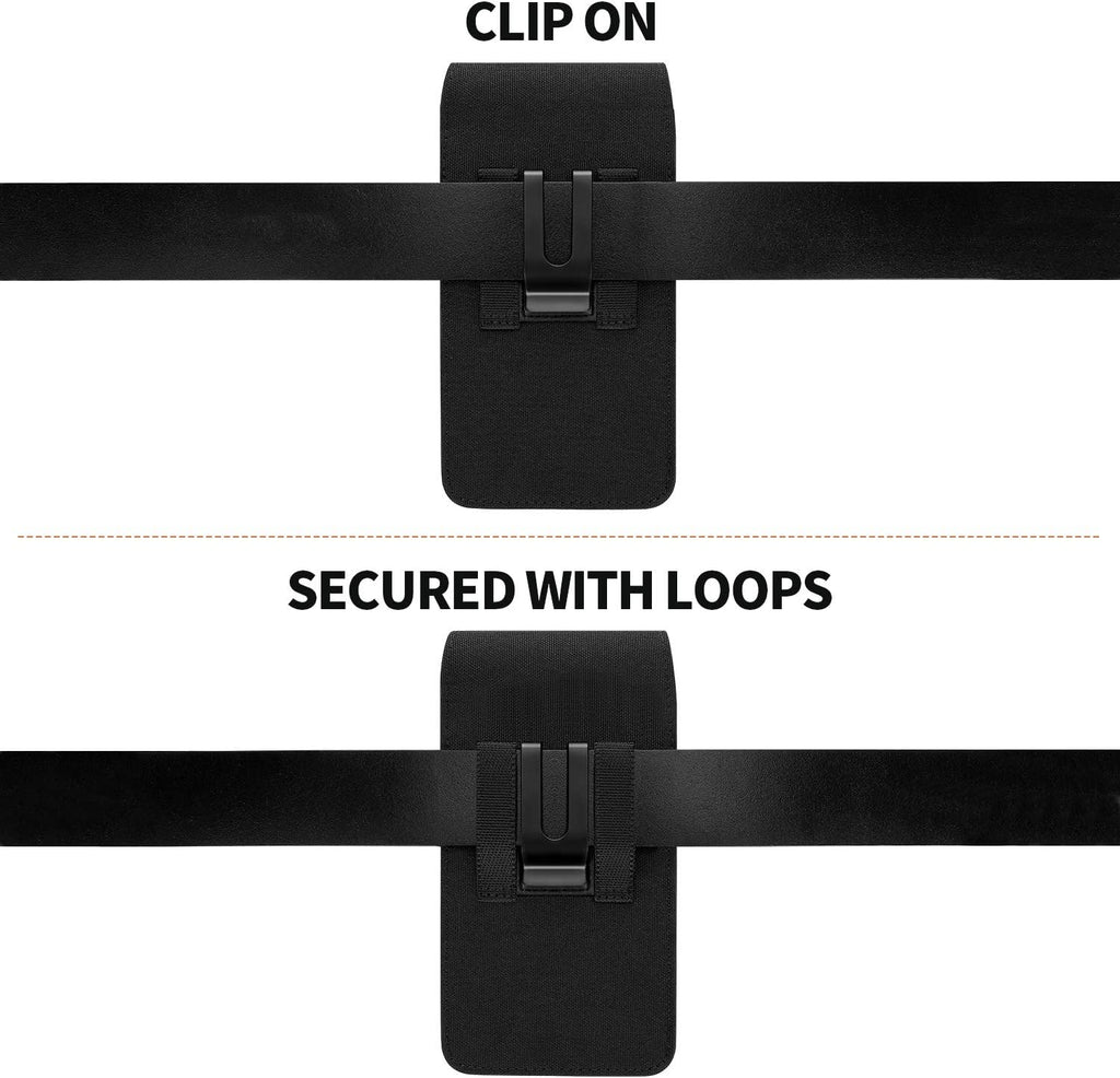 BECPLT Nylon for Galaxy S25 Ultra 5G S24/S23/S22/S21/S20 Ultra Belt Holster Black Cell Phone Holder Belt Clip Holster Case Phone Pouch
