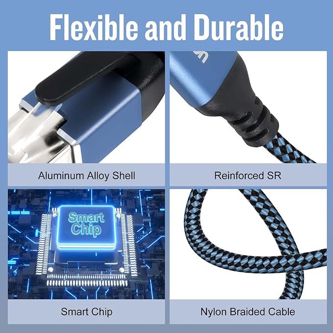 USB C to Ethernet Cable, 3Ft Type C to RJ45 Cable, USB C to Gigabit Ethernet - Image 5