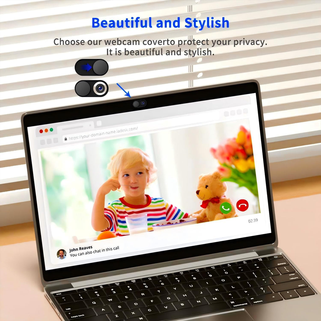 Metal Webcam Cover Slide[5 Pack Black], 0.022in Camera Cover for Laptop Computer, MacBook Pro/Air iMac iPad Tablet iPhone 16/15/14/13/12 Plus, Web Camera Blocker Protect Your Privacy