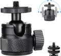 Mini Ball Head, CNC All Metal Aluminum Universal Panoramic Tripod Head Mount for Compact DSLR Action Cam Phone LED Ring Light Monopod Slider, 4.4lb Max Load