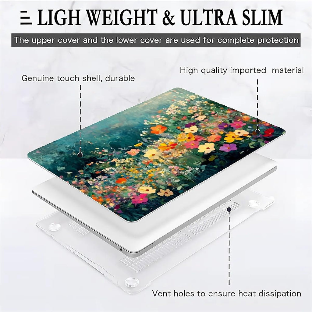 Compatible with MacBook Air 13.3 13.6 Inch Case 2022 2021 2020 2019 Plastic Hard Shell Case Cover,13.6 Air (A2681) M2 2022, Spring Flowers