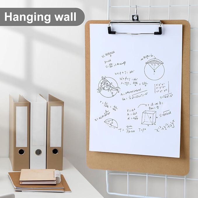 Wood Clipboard, Letter Size Hardboard Clip Board 8.5 x 11 | A4 Standard Size 9" - Image 6